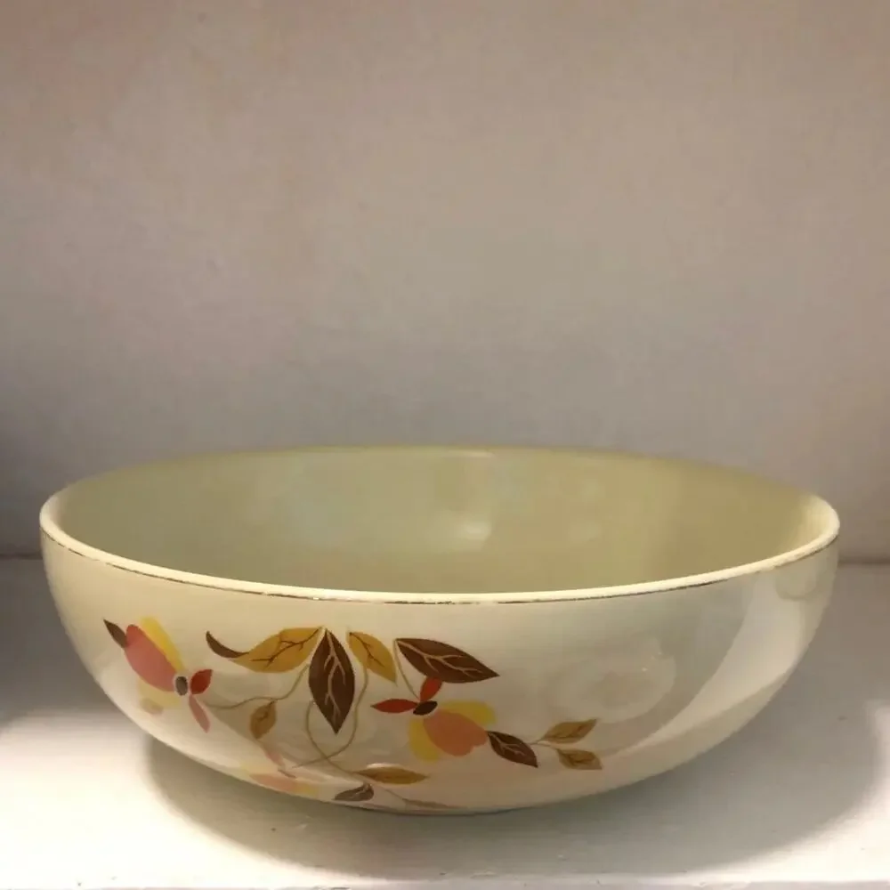 Vintage MCM Halls Autumn Leaf Serving Bowl 9